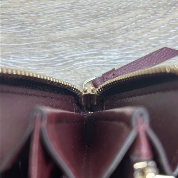 4878-4 Kate Spade Lavender and Maroon Floral Wallet - Picture 11 of 12